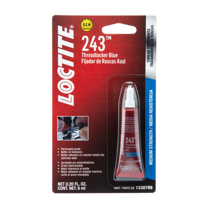 48 Count Loctite 243 Blue Threadlocker Medium Strength 0.2 oz. Tubes (6mL)