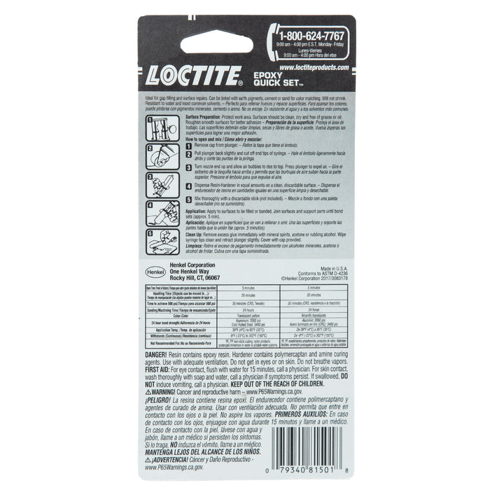 48 Count Loctite Epoxy Quick Set 0.85 oz. Dual Syringe (25mL)