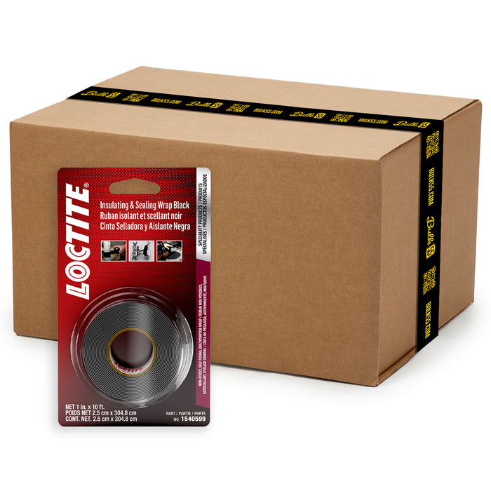 Loctite Insulating & Sealing Wrap - Black 1" x 10 ft. Roll - Case of 10