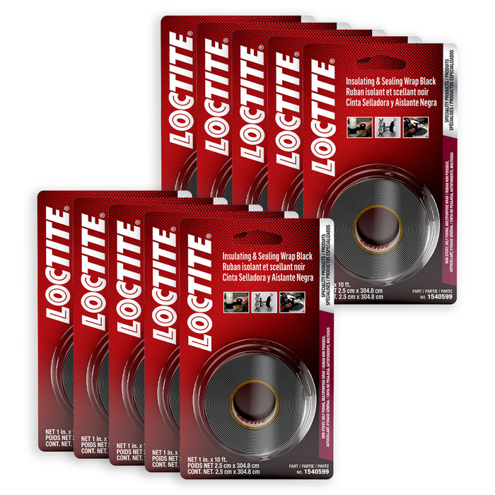 Loctite Insulating & Sealing Wrap - Black 1" x 10 ft. Roll - Case of 10