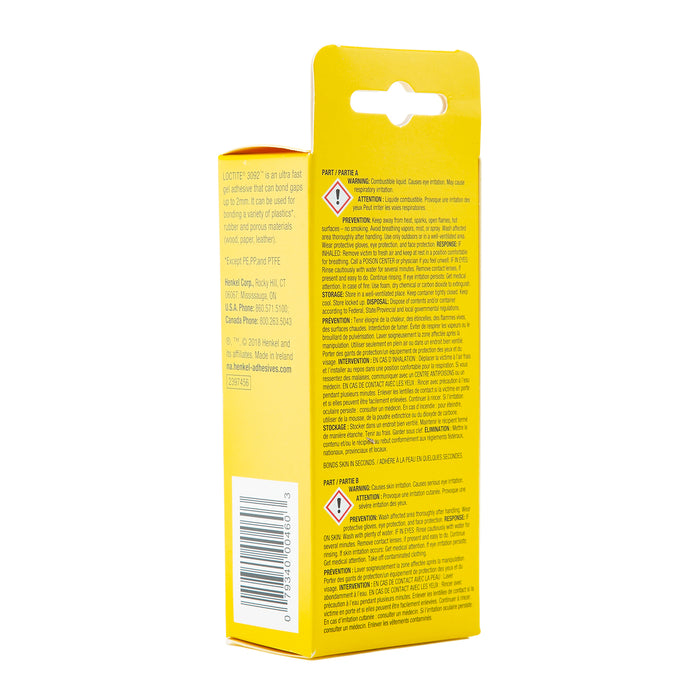 Loctite 3092™ Instant Adhesive - Plastic Bonder 10 gm Syringe - Case of 12