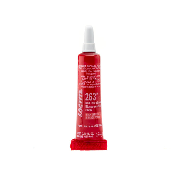 Loctite 263™ Threadlocker Red, Surface Insensitive 6 ml Tube - Case of 12