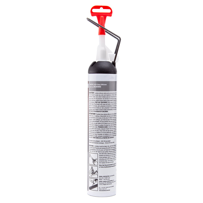 Loctite RTV Clear Silicone Adhesive/Sealant 190 ml Cartridge - Case of 6
