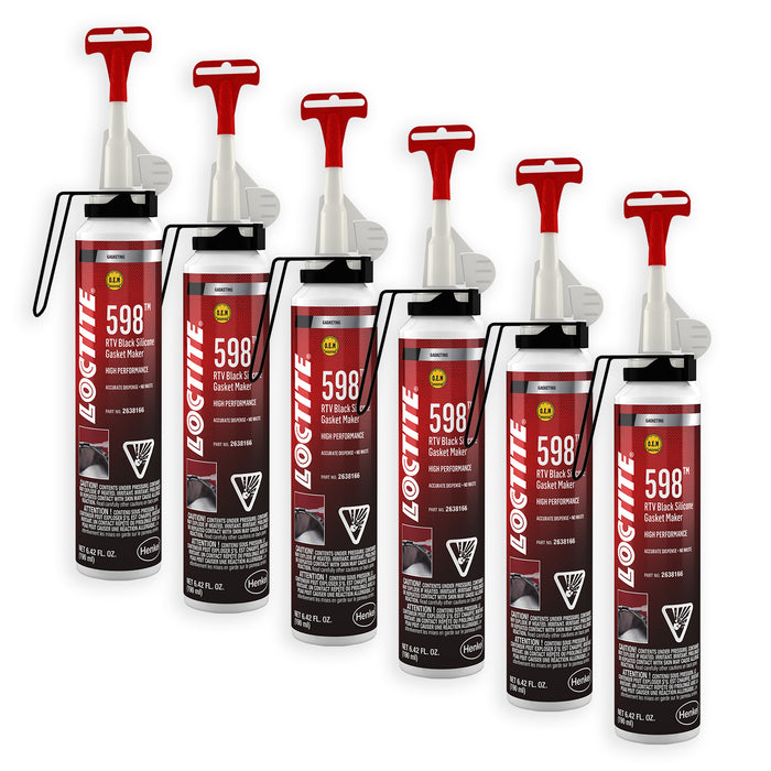 Loctite 598™ RTV Black High Performance Silicone 190 ml Cartridge - Case of 6