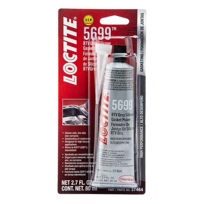 Loctite RTV 5699 Gray Silicone Gasket Maker 80 ml Tubes - Case of 6