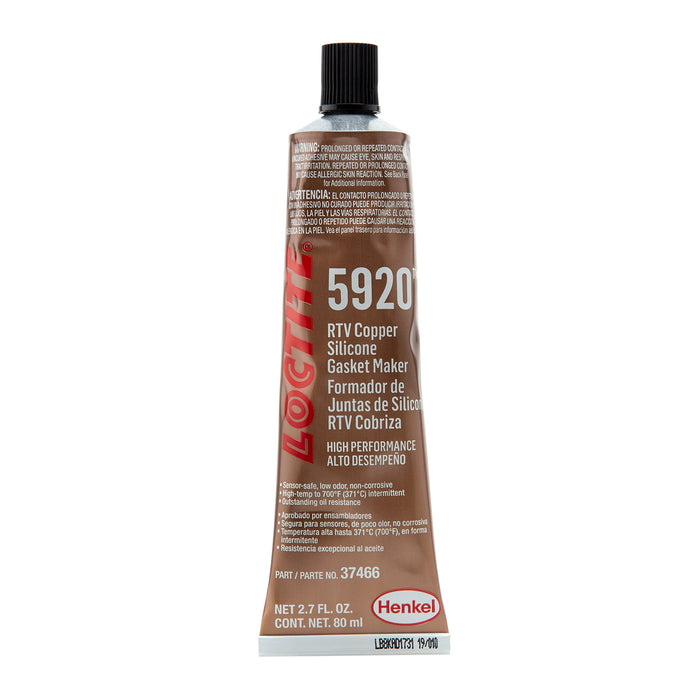 Loctite RTV 5920™ Copper High Performance Silicone 80 ml Tube - Case of 12