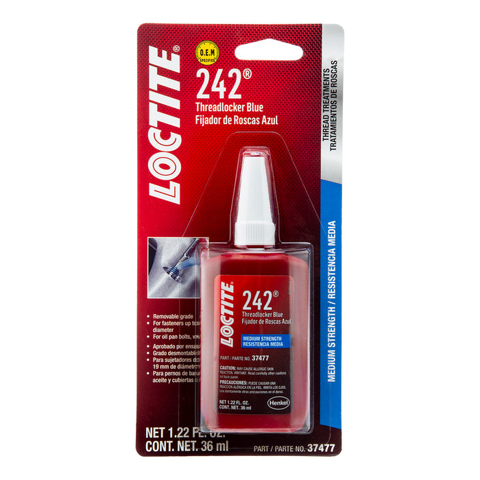 Loctite Threadlocker 242® - Medium Strength/Blue 36 ml Bottle - Case of 6