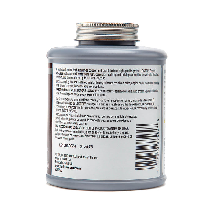Loctite Copper Anti-Seize Lubricant 1 lb. brushtop Jar - Case of 12