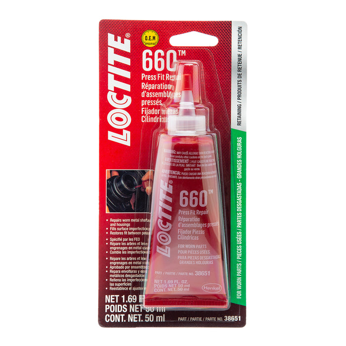 Loctite 660 Press-Fit Repair Compound 50 mL Bottle - Case of 6