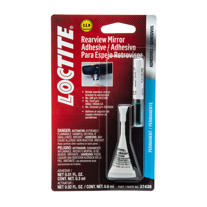 60 Count Loctite Rearview Mirror Mounting Repair 2-Part Kit with Adhesive and Activator