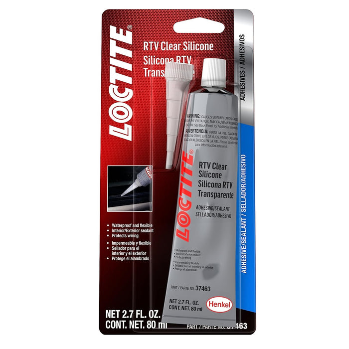 24 Count RTV Clear Silicone Adhesive Sealant for Waterproof Gasketing 2.7 oz. Tubes (80mL)