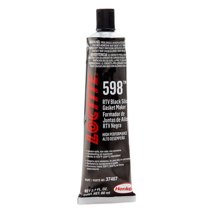 24 Count Loctite 598 RTV Black Silicone Gasket Maker 2.7 oz. Tubes (80mL)