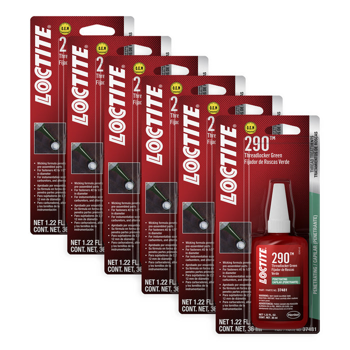 Loctite Threadlocker 290™ - Penetrating/Green 36 ml Bottle - Case of 6