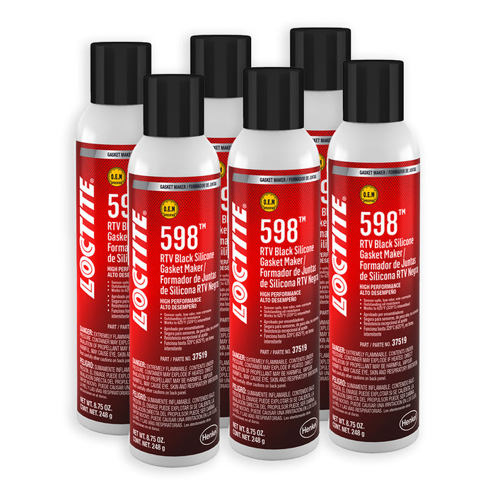 Loctite 598™ RTV Black High Performance Silicone 8.75 oz. Can - Case of 6
