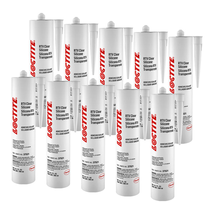 Loctite RTV Clear Silicone Adhesive/Sealant 300 ml Cartridge - Case of 10