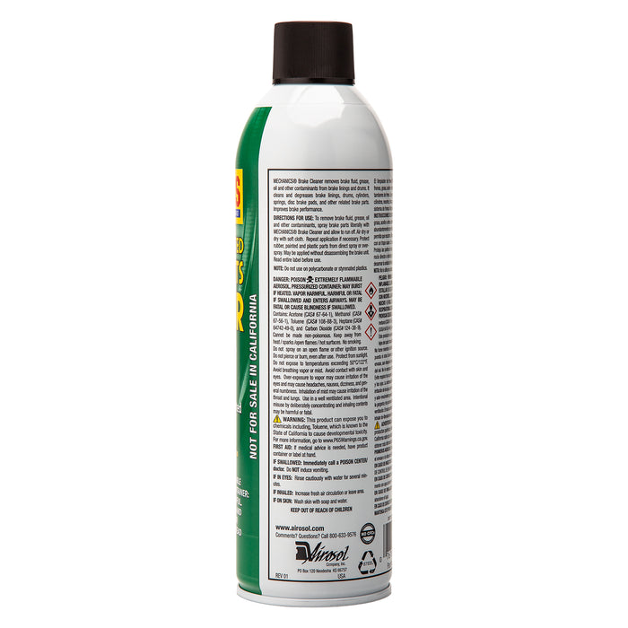 Mechanics Non Chlorinated Brake Parts Cleaner 14oz. 540 x 14 oz. Cans