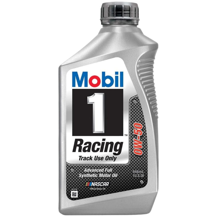 24 Count Mobil 1 Racing 0W-50 Advanced Full Synthetic Motor Oil Quart Bottles