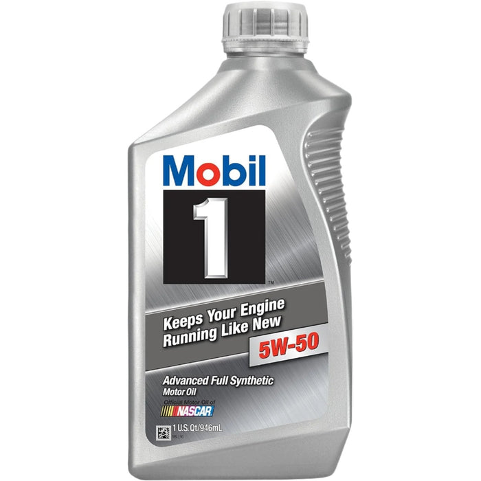 6 Count Mobil 1 Advanced 5W-50 Full Synthetic Quart Bottles