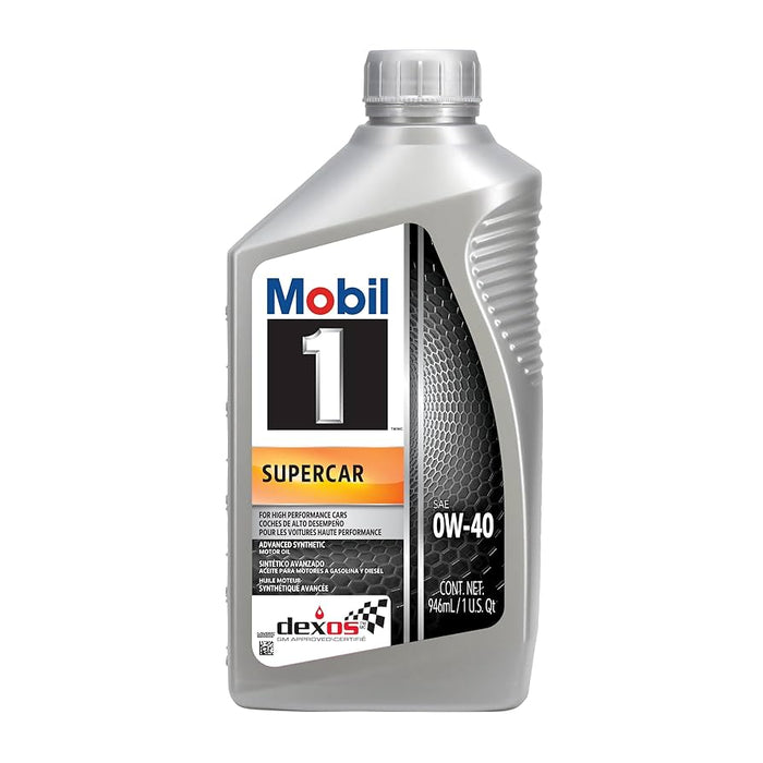 Mobil 1 0W-40 Supercar Full Synthetic Motor Oil 1 Quart - 6 Bottles - sale
