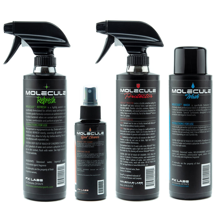 6 Count Molecule Complete Care Kit (16 oz. Wash / 16 oz. Refresh / 16 oz. Protector / 4 oz. Spot) 4-Part Kit