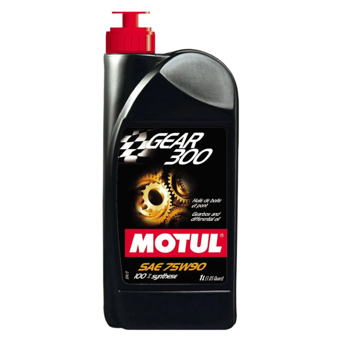 24 Count MOTUL GEAR 300 SAE 75W90 Full Synthetic Ester Based Racing Gearbox and Differential Lubricant API GL-5 Liter Bottles