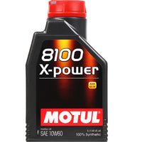 Motul 8100 X-Power 10W60 Synthetic Oil 1 Liter 12 x 1L Bottles