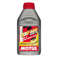 Motul RBF 660 DOT 4 Full Synthetic Racing Brake Fluid 500mL 12 Bottles