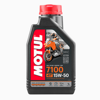 Motul 7100 4T 15W-50 Full Synthetic Motorcycle Oil Liter Bottles - Case of 12