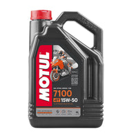 Motul 7100 4T 15W-50 Full Synthetic Motorcycle Oil 4 Liter Bottles Case of 4