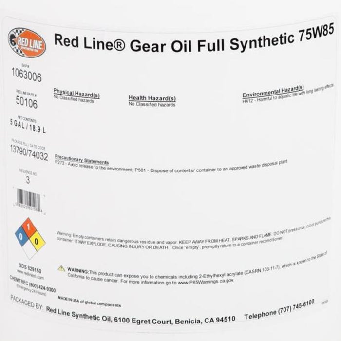 75W85 GL-5 Gear Oil - 5 Gallon