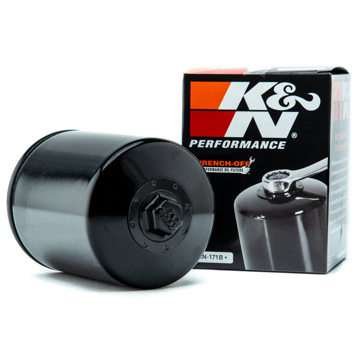 V-Twin 20W50 Power Pack Oil Bundle with K&N High Performance Oil Filter BLACK 4 Kits