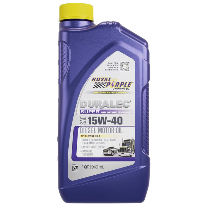 36 Count Royal Purple DURALEC Diesel SAE 15W-40 Multi-Grade Motor Oil Quart Bottles