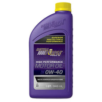Royal Purple SAE 0W-40 HP Multi-Grade Motor Oil Quart Bottles 24 Bottles
