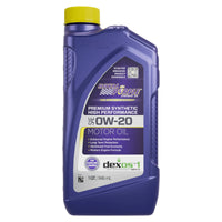 Royal Purple SAE 0W-20 Synthetic Multi-Grade Engine Oil Quart Bottles 12 Bottles