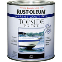 Marine Top Side Enamel Paint Gloss Black Quart Can - Case of 16