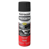 Rust-Oleum Undercoating Stops Rust Spray Rubberized Black 15 oz. Can - Case of 12