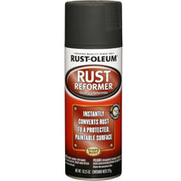 Rust Reformer Oil-Based Stops Rust Spray Flat Black 10.25 oz. 30 Cans