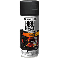 Rust-Oleum High Heat Stops Rust Ceramic Coating Spray Flat Black 12 oz. Can - Case of 12