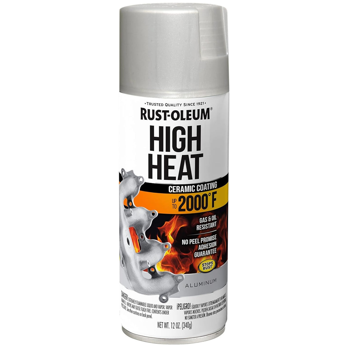 Rust-Oleum Flat Aluminum Stops Rust Heat Protective Ceramic Coating ...