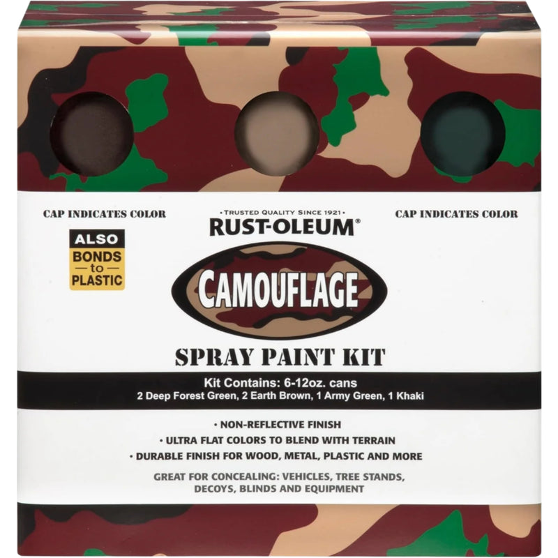 Rust-Oleum Camouflage Spray 12 oz. Four Colors 3 Kits - Special Clearance Offer!