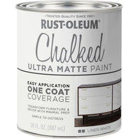 Rust-Oleum Chalked Ultra Matte Paint Linen White 30 oz. Can - Case of 8