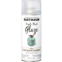 Rust-Oleum Triple Thick Glaze High Gloss Coating Spray Clear 12 oz. Can - Case of 12