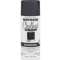 Rust-Oleum Chalked Ultra Matte Spray Applicator Charcoal 12 oz. Can - Case of 12