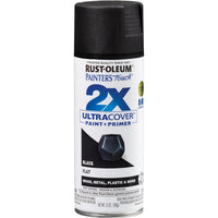 Special Clearance  Rust-Oleum Painters Touch 2X Ultra Cover Spray 12 oz. Cans Flat Black - Case of 6