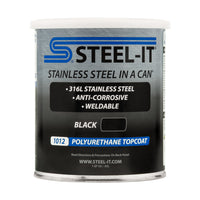STEEL-IT Polyurethane Topcoat Weldable Coating Black Quart Can - Case of 6