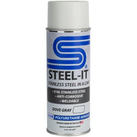 STEEL-IT Polyurethane Aerosol Weldable Industrial Paint Coating Dove Gray 14 oz. Spray Cans 24 Cans