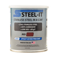 STEEL-IT Epoxy Ester Precoat Red Quart Cans 6 Cans