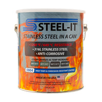 STEEL-IT High Temp Coating Steel Gray Gallon Cans 4 Cans