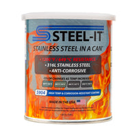 STEEL-IT High Temp Coating Steel Gray Quart Cans 6 Cans