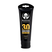 WARRIOR Sunscreen SPF 30 Water & Sweat Resistant Body Lotion with SPF Mineral Formula 3 oz. 24 Count